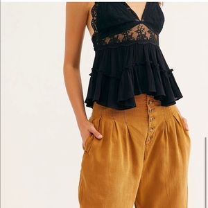 Free People Mover And Shaker Pleated Denim Pants 2